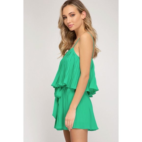 LUCKY PLEATED ROMPER - Picture 4 of 5